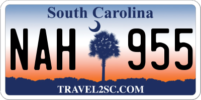 SC license plate NAH955