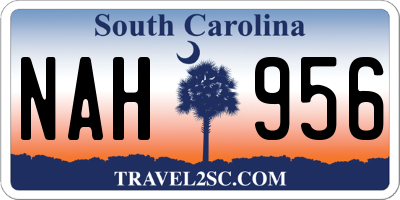 SC license plate NAH956