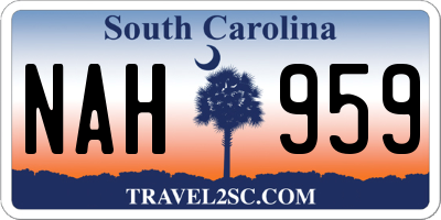 SC license plate NAH959