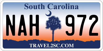 SC license plate NAH972