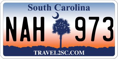 SC license plate NAH973
