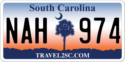 SC license plate NAH974