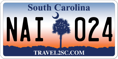 SC license plate NAI024