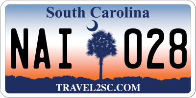 SC license plate NAI028