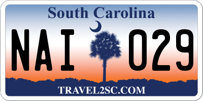 SC license plate NAI029