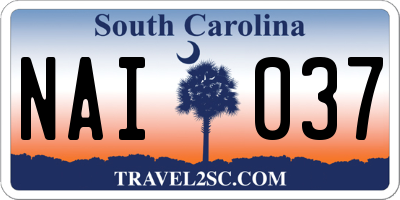 SC license plate NAI037