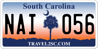 SC license plate NAI056