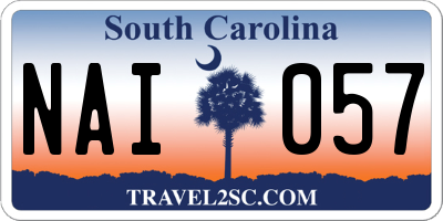 SC license plate NAI057