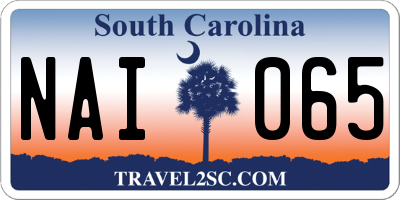 SC license plate NAI065
