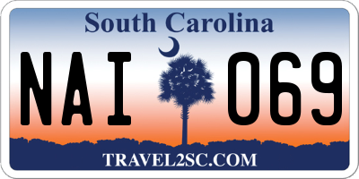 SC license plate NAI069
