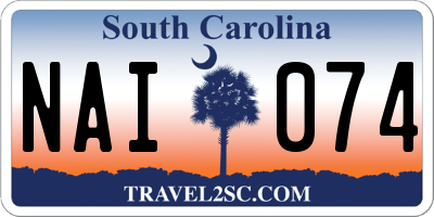 SC license plate NAI074