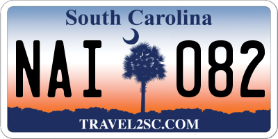 SC license plate NAI082