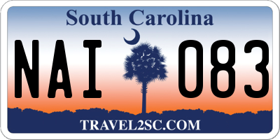 SC license plate NAI083