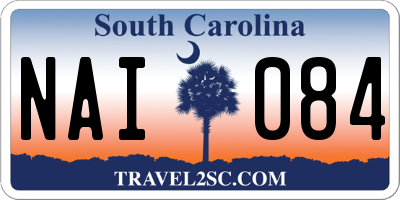 SC license plate NAI084