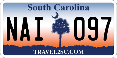 SC license plate NAI097