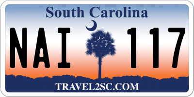 SC license plate NAI117