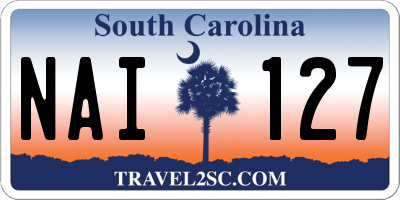 SC license plate NAI127