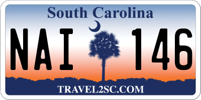 SC license plate NAI146