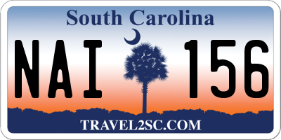 SC license plate NAI156