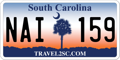 SC license plate NAI159