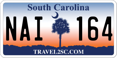 SC license plate NAI164
