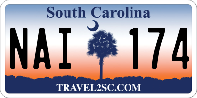 SC license plate NAI174