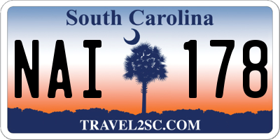 SC license plate NAI178