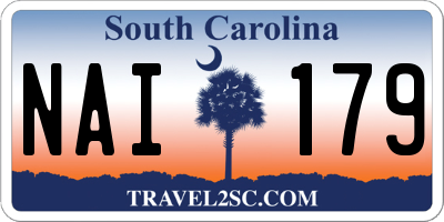 SC license plate NAI179