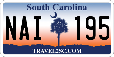 SC license plate NAI195
