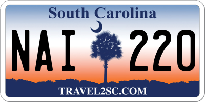 SC license plate NAI220