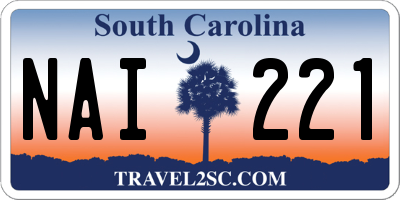 SC license plate NAI221