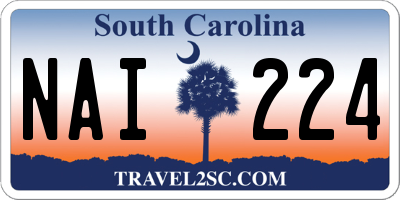 SC license plate NAI224