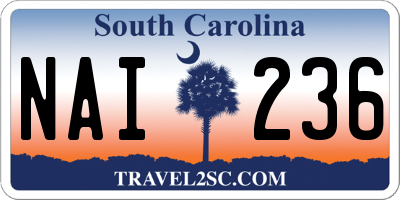 SC license plate NAI236