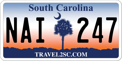 SC license plate NAI247