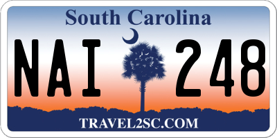 SC license plate NAI248