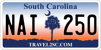 SC license plate NAI250