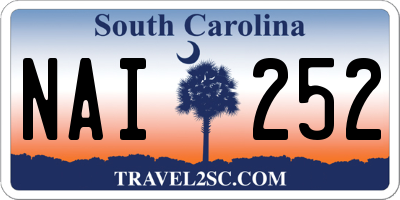SC license plate NAI252