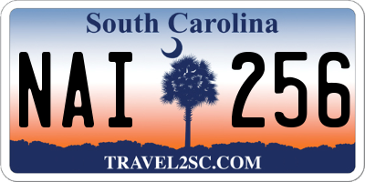 SC license plate NAI256