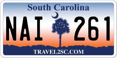 SC license plate NAI261