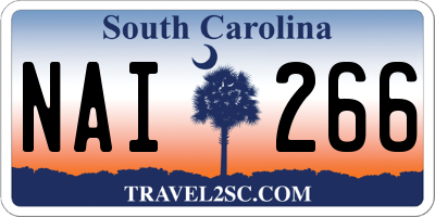 SC license plate NAI266