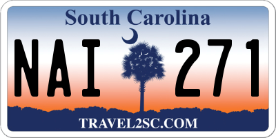 SC license plate NAI271