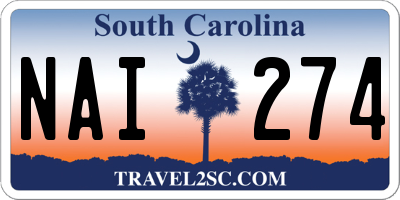 SC license plate NAI274
