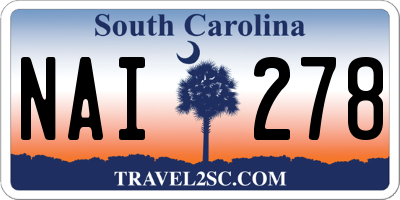 SC license plate NAI278