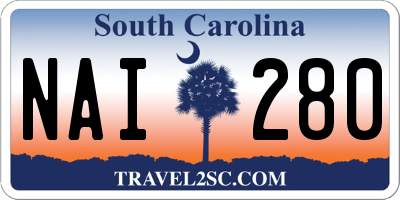SC license plate NAI280