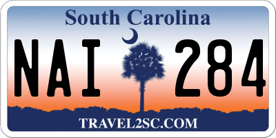 SC license plate NAI284