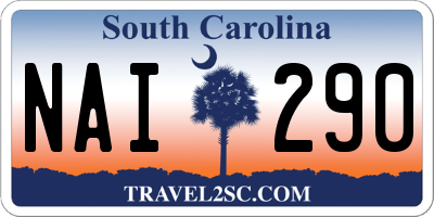SC license plate NAI290