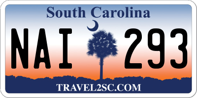 SC license plate NAI293