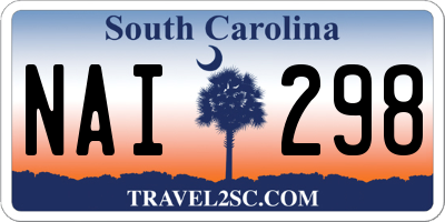 SC license plate NAI298