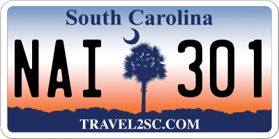 SC license plate NAI301