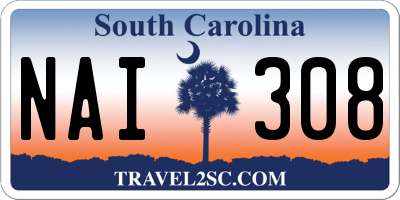 SC license plate NAI308